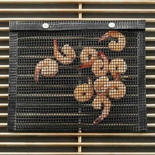 Mesh Grilling Bag Non-stick Heat Resistant Reusable BBQ Mesh Bag Grill Mesh Bag For Baking BBQ