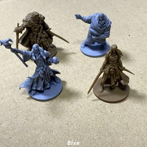 4PCS Green Horde Special Guest Innismouth Necromancer Zombies Walkers Zombicide Board Game Miniatures Role-Playing Figures Toy