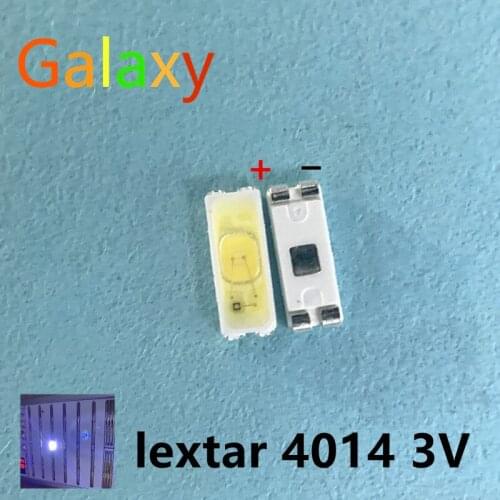 50PCS Lextar LED Backlight Low Power LED 0.2W 4014 3V Cool white 15.5LM TV Application