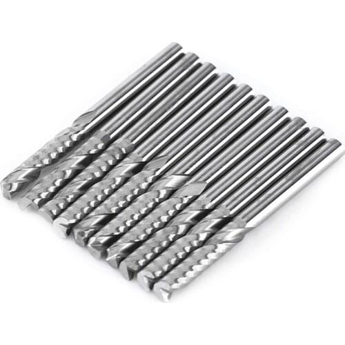 Carbide End Mill Cutter Set Milling Cutter Tungsten Carbide Burrs High Precision For Cutting Acrylic MDF Wood