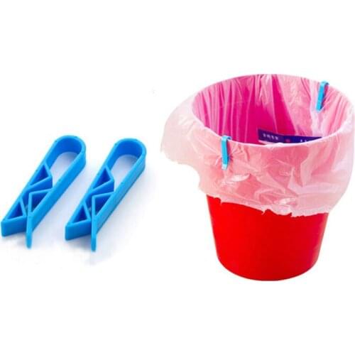 Universal Trash Can Clip Bag Fixed Clip Waste Basket Rubbish Bin Garbage Can Clamp Home Office Use Practical Durable Supplies