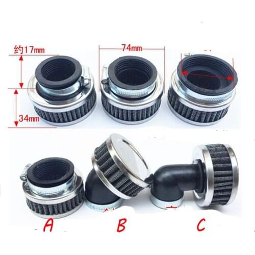 1pcs Stainless Ring Motorcycle Air Filter 46MM 48MM 50MM 52MM 54MM 60MM Cleaner For SR400 CB550 CB750 Kawasaki KZ650