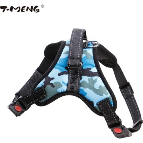 T-MENG Dog Harness Vest For Medium Large Dogs Reflective Camouflage Oxford Cloth Small Pet Dog Harness K9 Pet Products Supplier