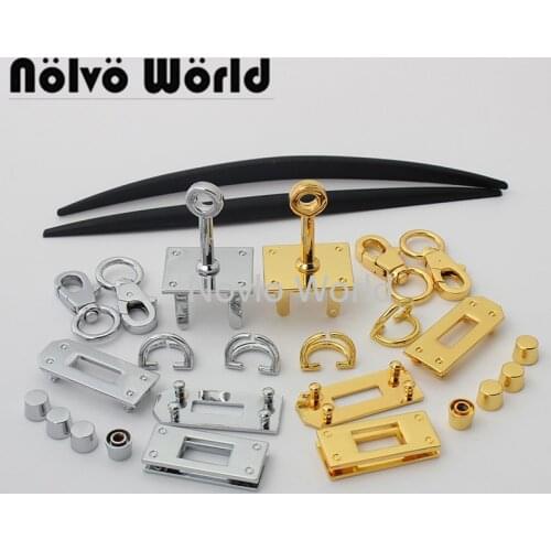 1-5 sets 25*20mm new arrive products gold chrome a set of mini lock for DIY shoulder bag purse accessories