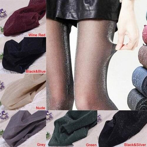 1PC Women Girls Color Tights Female Shiny Pantyhose Fashion Lady Sexy Anti Hook Stockings Colorful