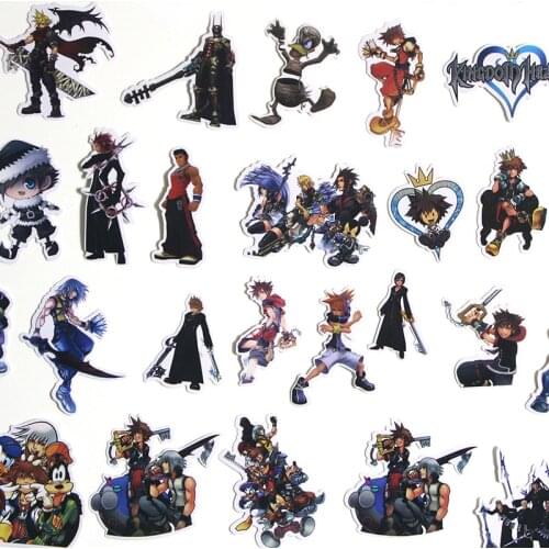 10/50pcs Kingdom Hearts Scrapbooking for wall notebook phone luggage laptop bicycle guitar Graffiti Decal album stickers M2654