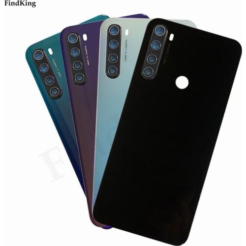 100% New Back Cover For Xiaomi Redmi Note 8 Battery Cover Rear Glass Battery Door Housing Case Cover With Lens