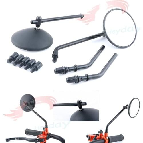 2Pcs Universual Motorcycle Mirror Scooter E-Bike Rearview Mirrors Electrombile Back Side Convex Mirror 8mm 10mm Carbon Fiber