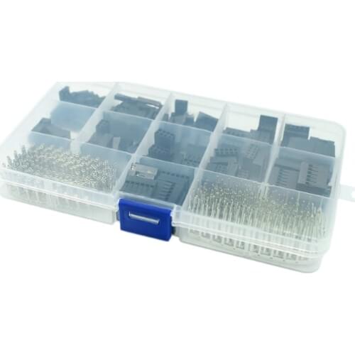 310Pcs/set 2.54mm Male+Female Dupont Wire Jumper Line Cable 1/2/3/4/5/6/8 Pin Header Connector Housing Electronic DIY Kit