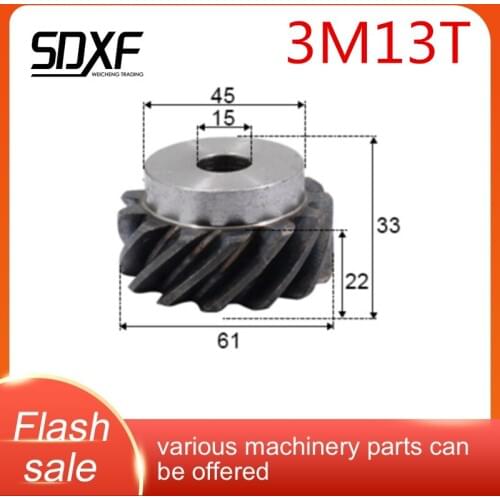 45 degree helical gear, 3M13T, right-hand super torque convex gear, can be matched with left helical gear