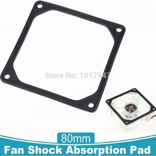 500 Pieces 80MM x 80MM Fan Anti-vibration Silicone Gasket Noise Reducing Shock Absorption Pad For 8CM PC Case