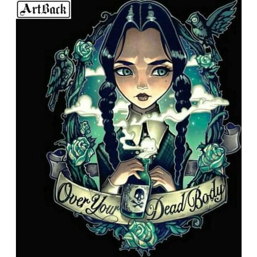 5d diy diamond painting fairy full square drill diamond mosaic cartoon girl 3d round handmade wall sticker kids