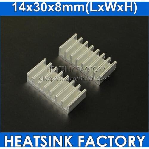 High quality 10Pcs 14x30x8mm Cooling Accessories DIY Heatsink CPU GPU IC Memory Chip Aluminum Heat Sink Cooler Radiator