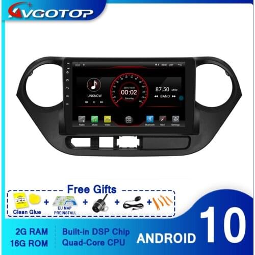 AVGOTOP CAR DVD PLAYER GPS Android 10 FOR HYUNDAI i10(RHD) 2014-2016 Multimedia Navigation player