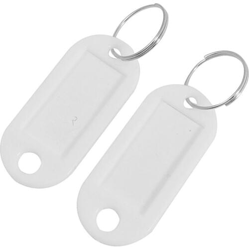 White portable plastic key fob key tag ID labels 20 pieces