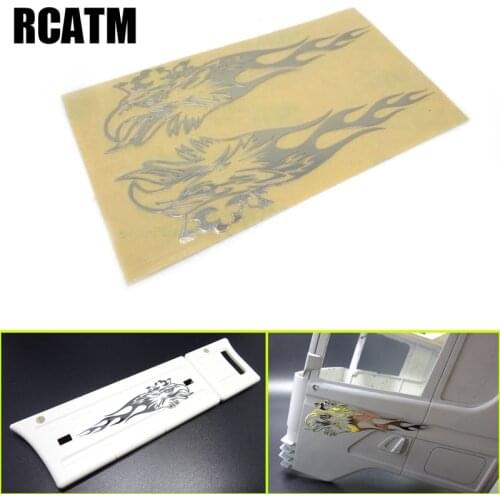 Side Skirts Metal Sticker Decoration for 1/14 Tamiya RC Truck Trailer Tipper Scania DIY Parts