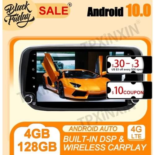 Carplay 4G+128G Android 10.0 For Hyundai IX45 Sante Fe 2018 Multimedia Player Auto Radio Tape Recorder GPS Navigation Head Unit