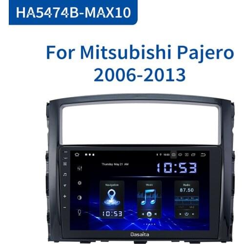 Dasaita Car Multimedia Player 9" IPS Screen Android 10.0 for Mitsubishi Pajero V97 V93 Rockford Radio 2006 - 2013 GPS Head Unit