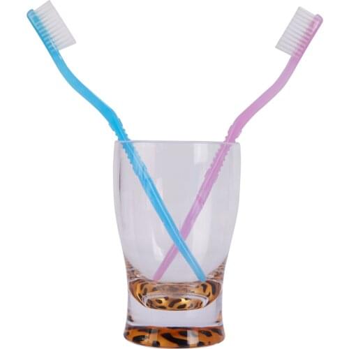 7593LDS-0002 SIA Toothbrush Holder, Paste Leopard 6x6x11cm 270ml