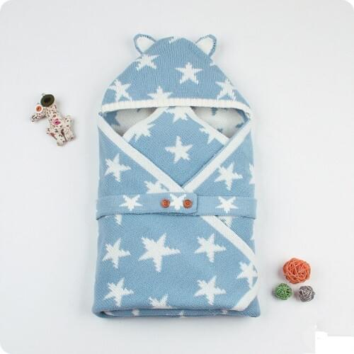 Baby Blankets Newborn Baby Swaddle Wrap Manta Bebe Knitted Infant Receiving Blanket Baby Sleeping Bag For Girls Boys Sleep Sack