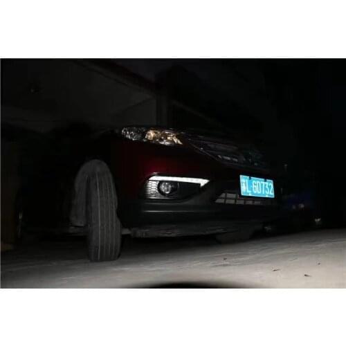 Osmrk led drl daytime running light + blue night light + yellow turn signal + wireless switch for honda crv