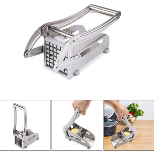 Stainless Steel Home French Fries Potato Chips Strip Slicer Cutter Chopper Chips Machine Making Tool Potato Cut Fries With Blade
