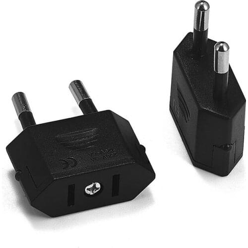 100pcs EU Travel Plug adapter American China Japan To EU Euro European Plug 2Pin round converter AC Electrical Socket
