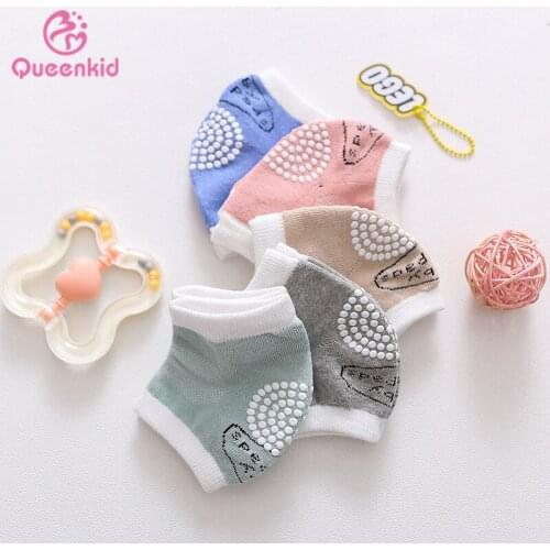 Cotton Childrens Knee Pads Autumn Dispensing Anti-slip Baby Knee Pads Mesh Breathable Sports Baby Crawling Knee Pads