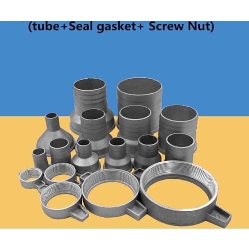 4'' inch Change to 3'' / 2.5'' Exhaust Outlet Hose Kit(Tube+Seal gasket+ Screw Nut) for Gas Engine Powered Clear Water Pump