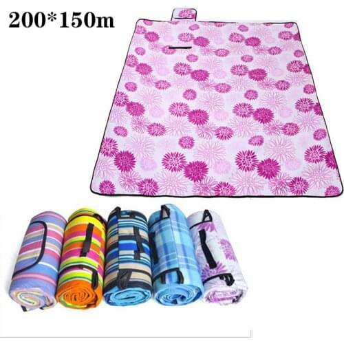 New 1.5*2m large Outdoor Picnic Mat Sand Beach Mat Pocket Beach Blanket Folding Camping Mat Mattress Portable waterproof Mat