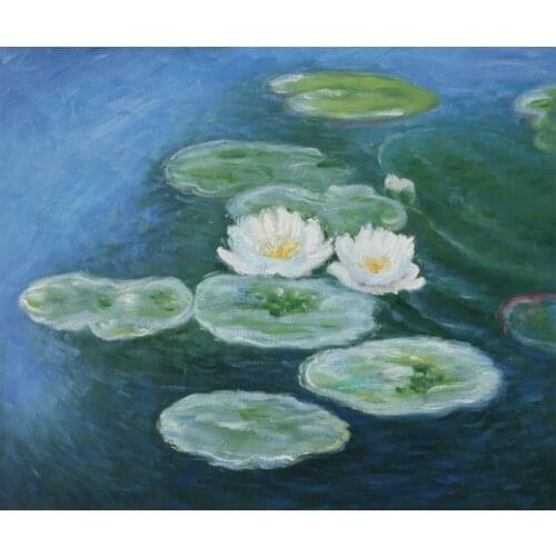 Water Lilies Claude Monet Oil Painting, Handpainted, Canvas Wall Art Landscape, Wall Painting for Living Room, Home Decor