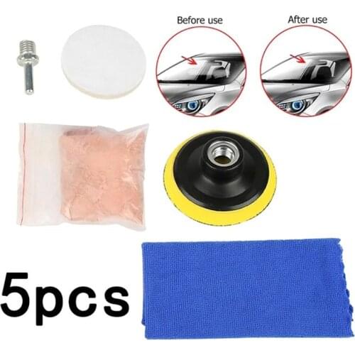 5Pcs Car Polish Glass Windshield Polishing Kit Scratch Removal Window Glass Tool