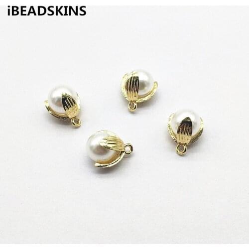New arrival! 13x11mm 100pcs Imitation pear FLOWER Shape charm for Earrings parts,hand Made Earrings Jewelry Findings Jewelry DIY