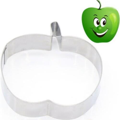 Stainless Steel Baking Apple Cookies Cutter Mold Cake Decorating Biscuit Pastry Baking Mould Fruit Shape Cookie Printing Knife