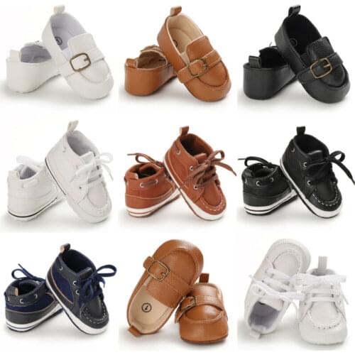 0-18M Toddler Newborn Kids Shoes Leather Soft Crib Sole Baby Kids Girls Boys Prewalker Shoes