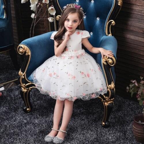 Princess Flower Girl Dress Summer Tutu Wedding Birthday Party Kids Dresses For Girls Childrens Costume Prom Dress