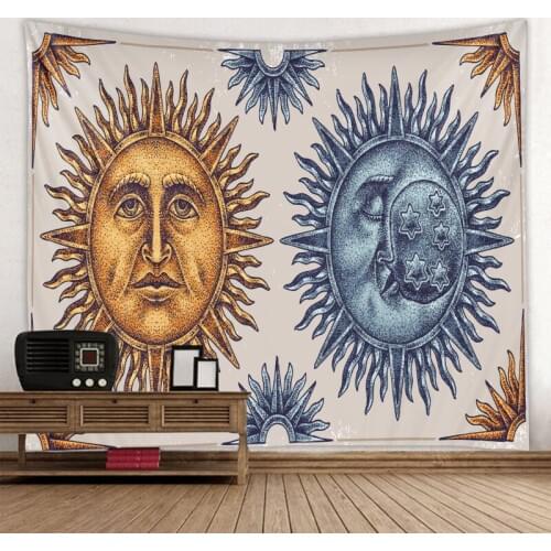 Sun Moon God background tapestry scene layout hanging cloth digital printing can be customized