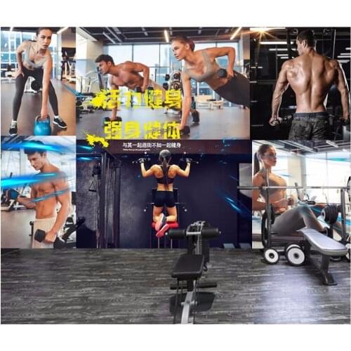 Custom photo mural 3d wallpaper National Fitness Sports Sexy Girl Gym background Home decor living room wallpaper for walls 3 d
