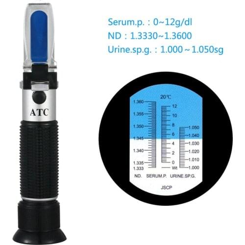 Portable handheld Medical refractometer ATC urine/serum protein refractometer concentration meter 1.333-1.360 refractive index