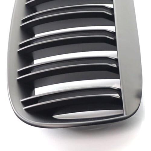 Black Double Slats Front Kidney Grille Grill for BMW E63 Lightweight