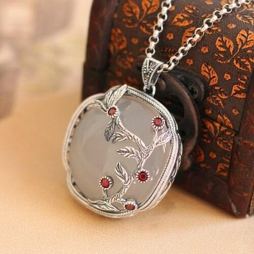 The character of silver S925 silver jewelry silver rimmed flower color pendant flowers rich lady