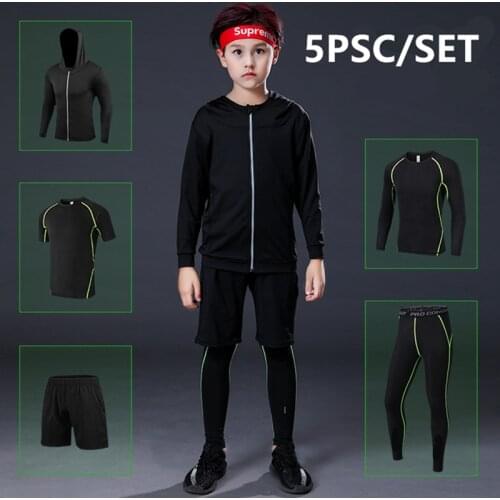 Jogging Tracksuits Men Kids Compression Sets Running Basketball Tights Sports Suits Gym Fitness Training Sets Sportswear Clothes