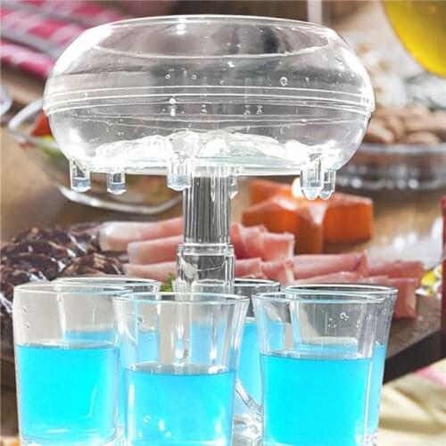 6 Shot Glass Dispenser Holder Wine Whisky Beer Dispenser Rack Bar Accessories Caddy Liquor Dispenser Party Games Drinking Tools