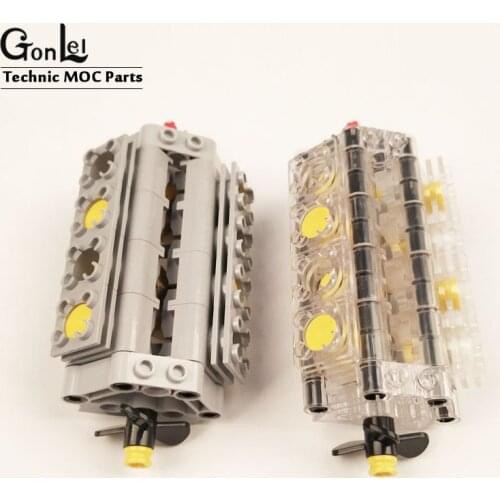 1Set V8 Engine Cylinder Technic Car Blocks Power engine cylinder model Building Bricks Toy compatible with 2850B 32333 2852