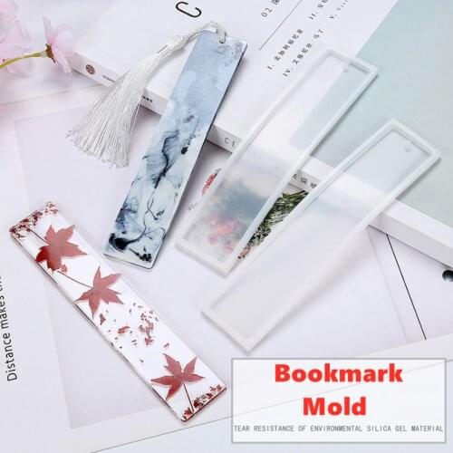 1/3pcs Silicone DIY Bookmark Casting Mould DIY Craft Silicone Mold Bookmark Mold Making Epoxy Jewelry Supplies (White)