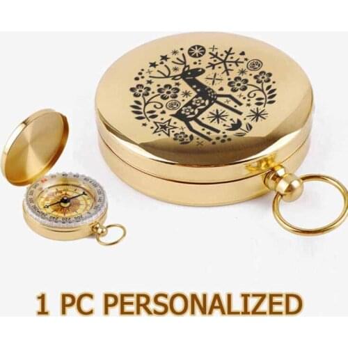 1pc Cusotmized Engrave Compass For Husband Dropshipping Personalized Christmas Gifts Navigator Functional Compass 2021 ZNZ021