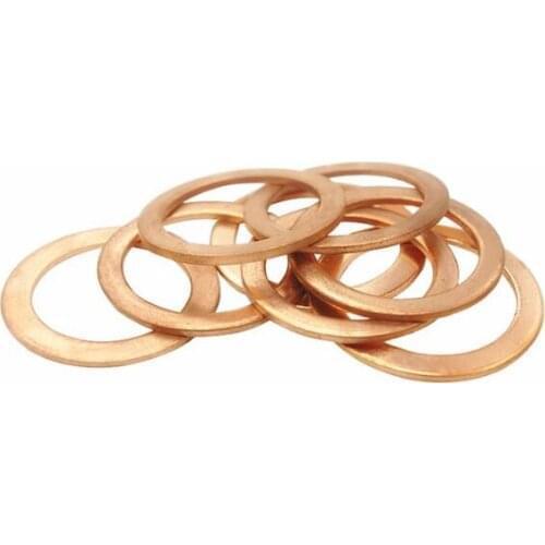 2pcs 27mm 28mm ID copper washers thickened flat gasket antirust spacers seal 32mm-40mm OD 1.5mm-2mm thickness