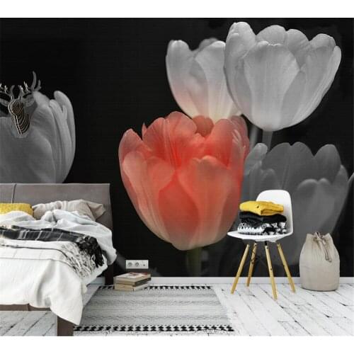 Beibehang Customized Wallpaper 3D Mural Now Fashionable Rose Flower Indoor Background Wall Home Decoration papel de parede