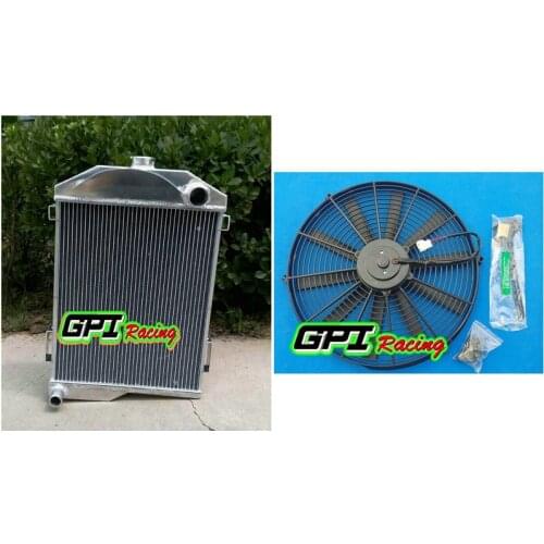 Aluminum Radiator + FAN 1956-1960 1957 1958 1959 for Austin Healey 100-6