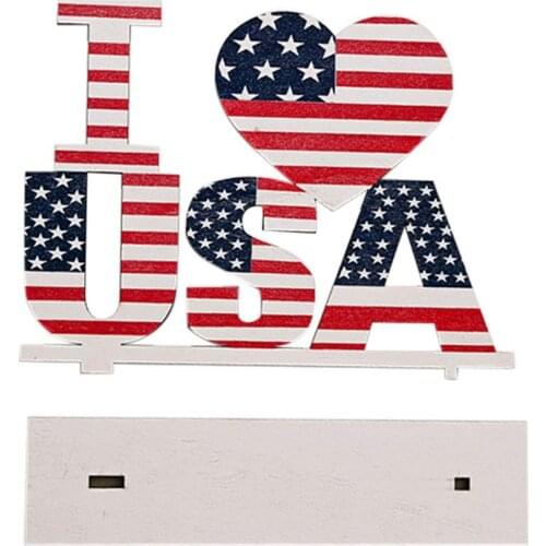 American Independence Day Craft Ornament Carving Model Creative Home Office Decoration Alphabet Sculpture Party Supplies